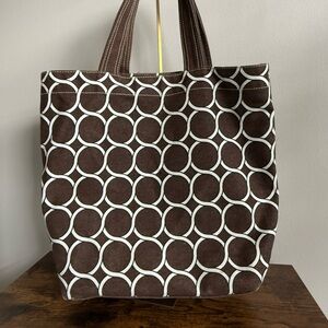 Saltbox Brown Geometric Canvas Tote